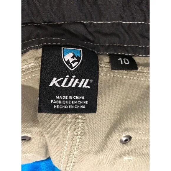 Kuhl Capri Pants Women's 10 Light Gray Cargo Pockets Regular Fit Straight Leg - Picture 6 of 6